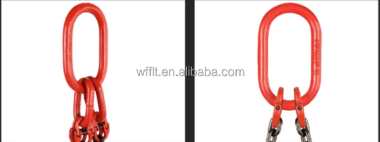 Élingue à Chaîne 4 Brins Findmall 5/16" X 5' G80 11000 Lbs - Levage Industriel