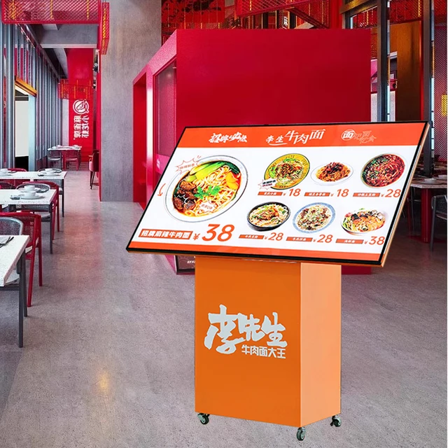 Light point menu display card LED light box billboard vertical ordering card price list