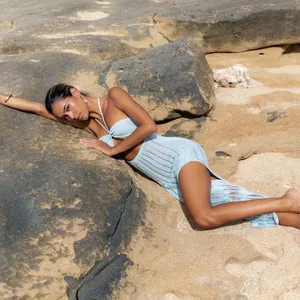 Custom Swimwear Cover Ups One Piece Swimsuit Cover Ups High Quality Knitted Fabric Women's Beachwear 2026