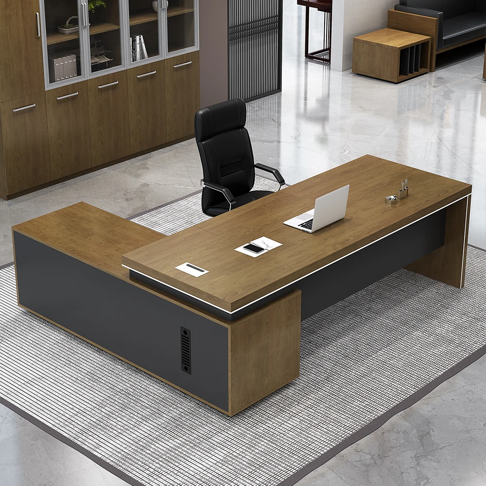 Wholesale Modern L-Shaped Wooden Office Director Desk with Modular ...