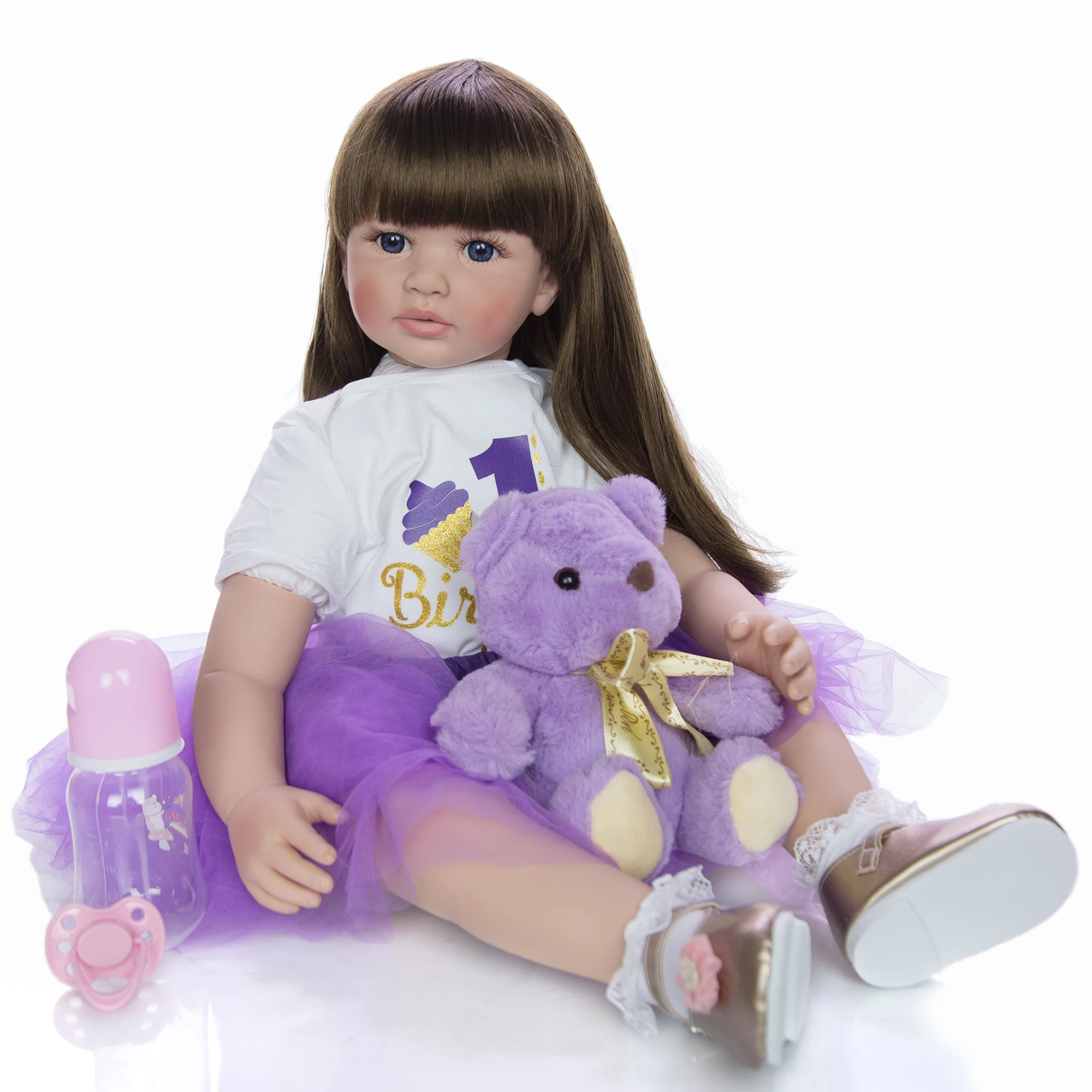Poupée Bébé Reborn Réaliste – Vinyle Souple – Corps En Tissu – 48 Cm – Fait Main