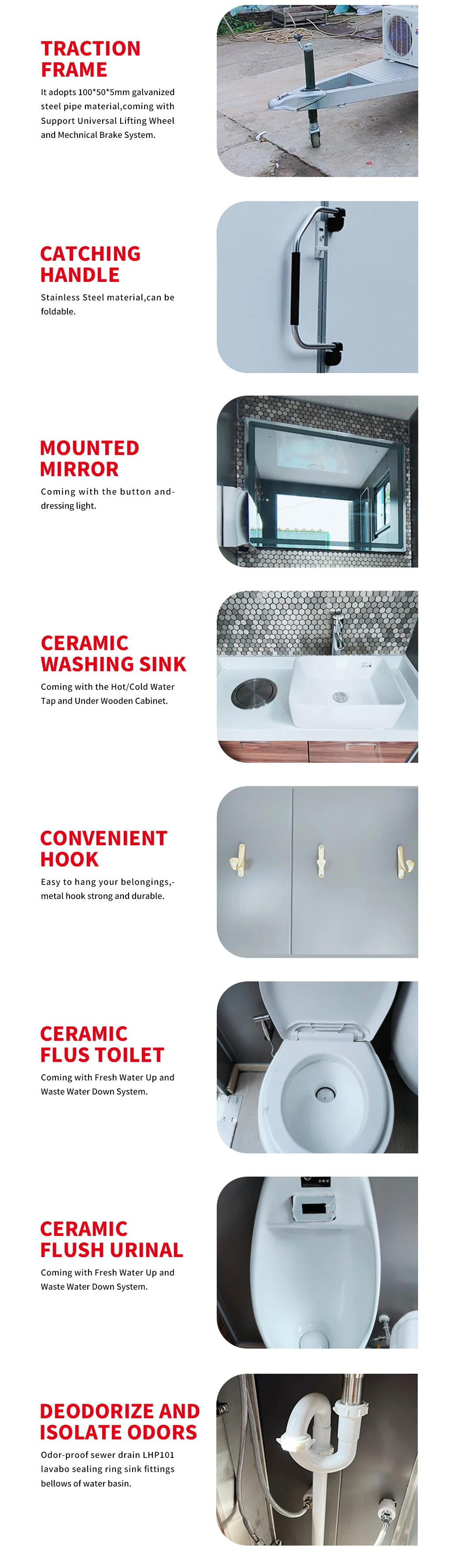 Readymade High Quality Mobile Toilet Portable Toilets Outdoor Camper