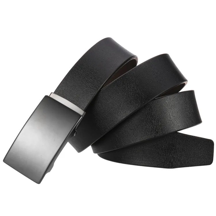 New Model Automatic Belt Without  Ratchet Mens Leather Belts Adjustable Genuine Leather Belt Strap Without Holes