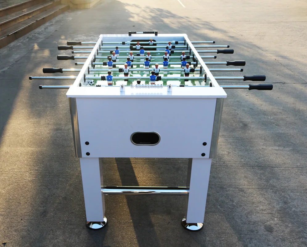 Futbolín de acero blanco 60 kg 140x74,5x87,5 Futbolín de acero blanco 60 kg 140x74,5x87,5