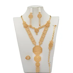 Jewellery Packaging Set  Women Jewelry and Accessories Wedding 18k Gold Plated Costume Jewelry Set