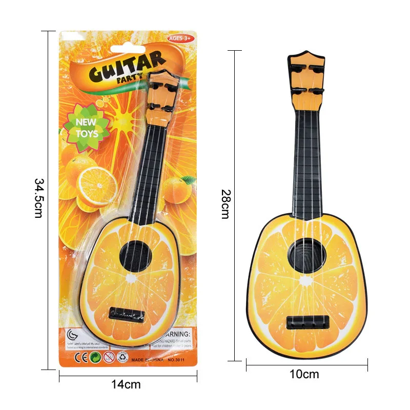 1-2 Kid's Simulation Instrument Mini Four Strings Toy Guitar Can Play Enlightenment Music Toys Musical Instrument Toys