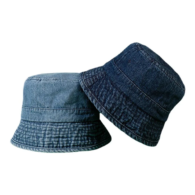 Kid's Bucket Hat Blue Cotton Denim