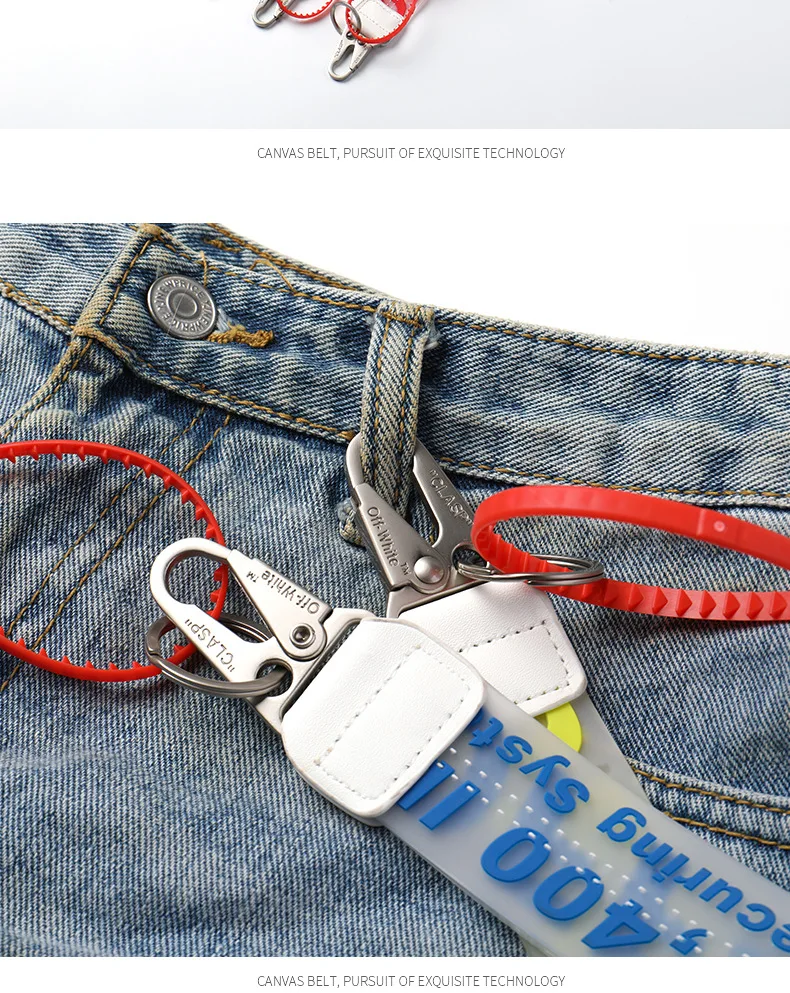 Low MOQ o ff white keychain lanyard