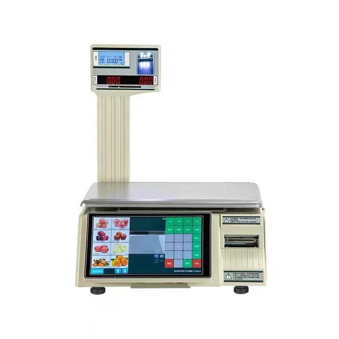 BA-F6661 Supermarket Weighing Scale With Printer Label Printing Scale