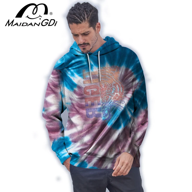 moletom com capuz dip dye