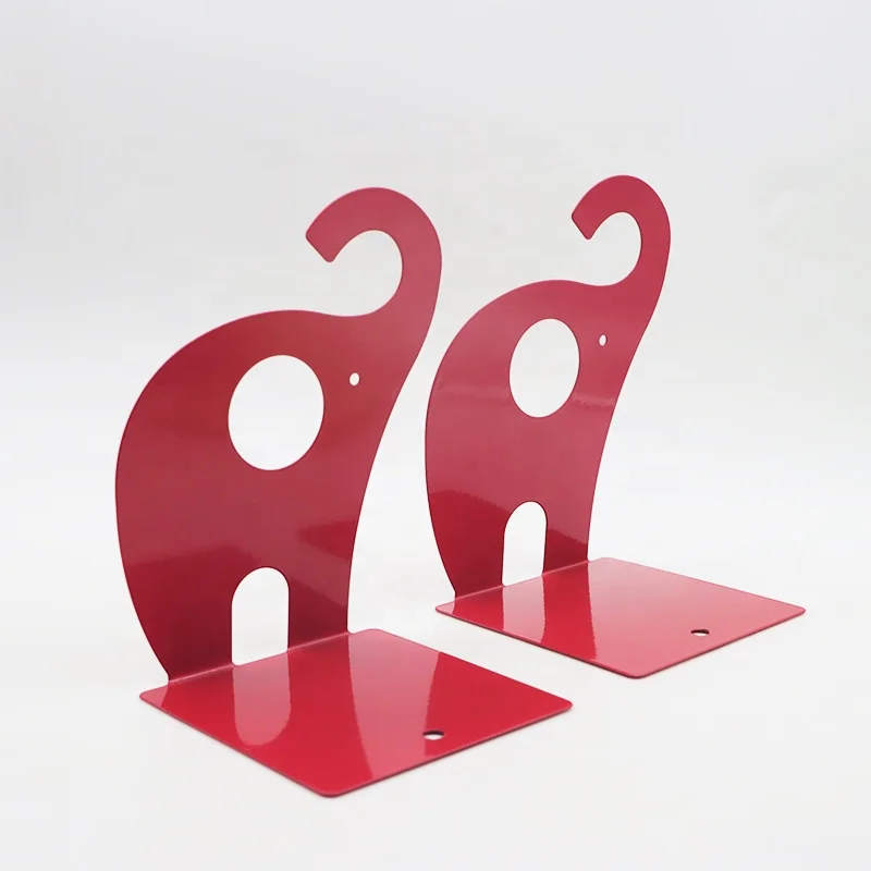 Modern Metal Bookends with Macaron Colored Animal Design New Yellow Giraffe Book Stand