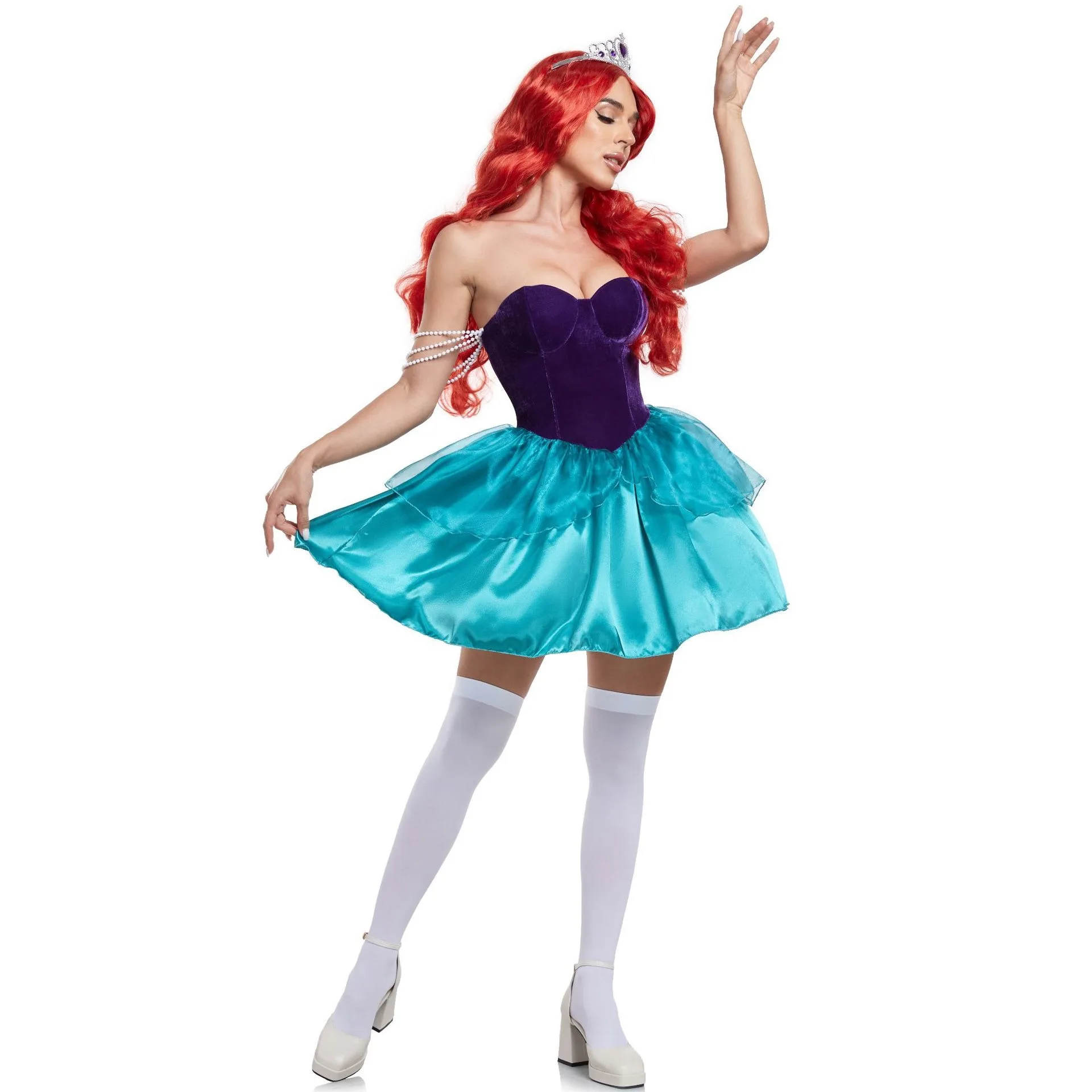 New 2026 Mermaid Princess Dress Ariel Costume Sexy Halloween Party Cosplay Birthday Dress up for Women