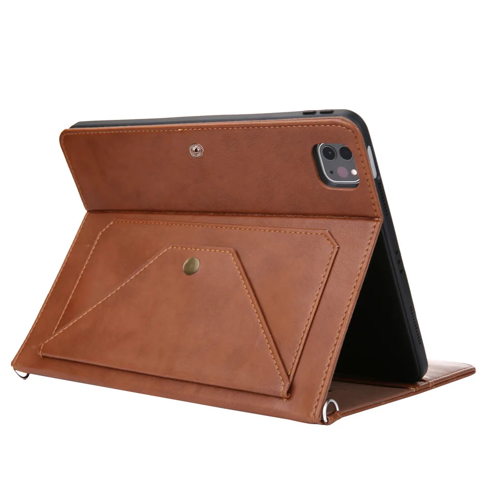 Shoulder Strap Girls Tablet Bag suitable for iPad Air Pro 11 13  Hand-band Business Card Insert Flip Cover Protective Case