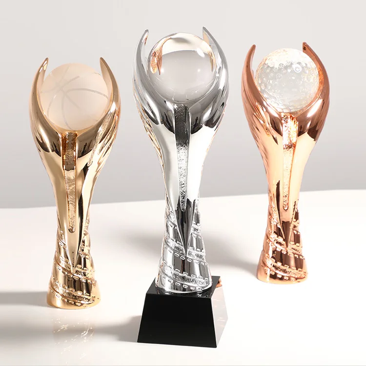 42cm Event Commemoration,Gold,12 GAXQFEI Sculpture Metal Trophy Basketball Football Trophy Mvp Competition Trophy Plating Metal Trophy 