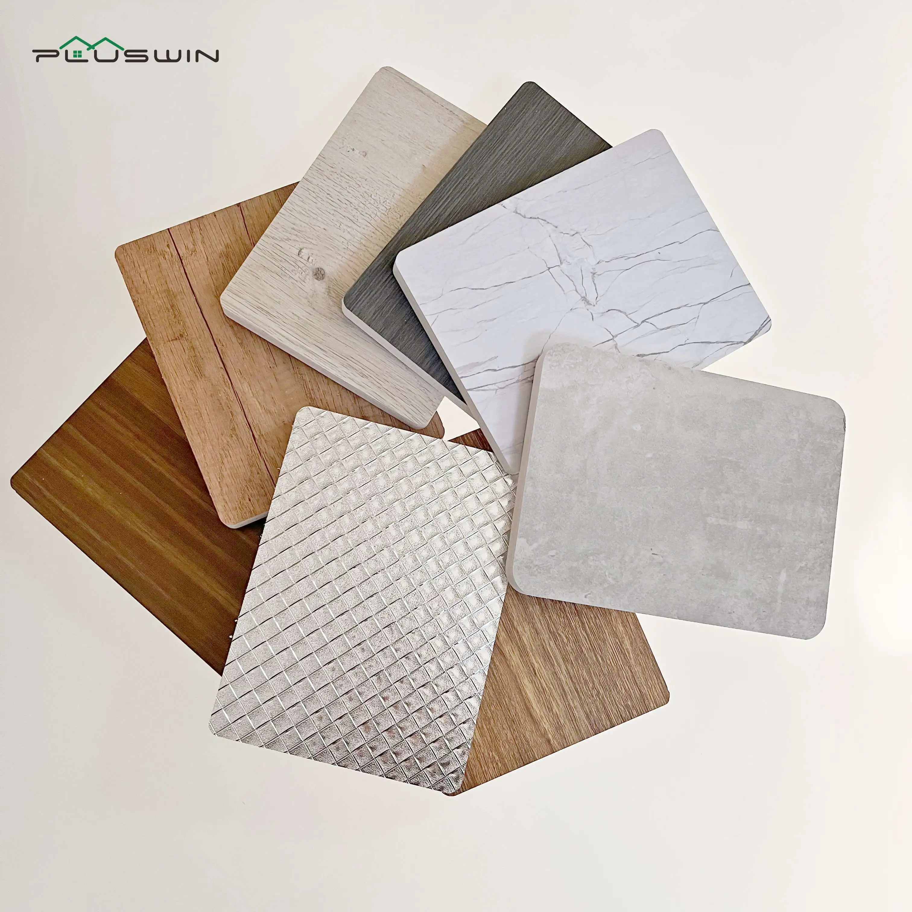 Wood Grain PVC Laminated Foam Board PETG HPL Decorative Plastic Sheet Marble Pattern Panel Cutting Packaging Services Available