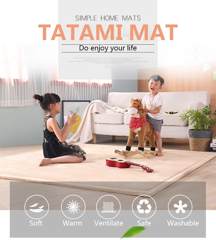 Nursery Childproof Dropshipping Warm Style 3cm Touch Relax Memory Foam Rug Tatami Mat Children