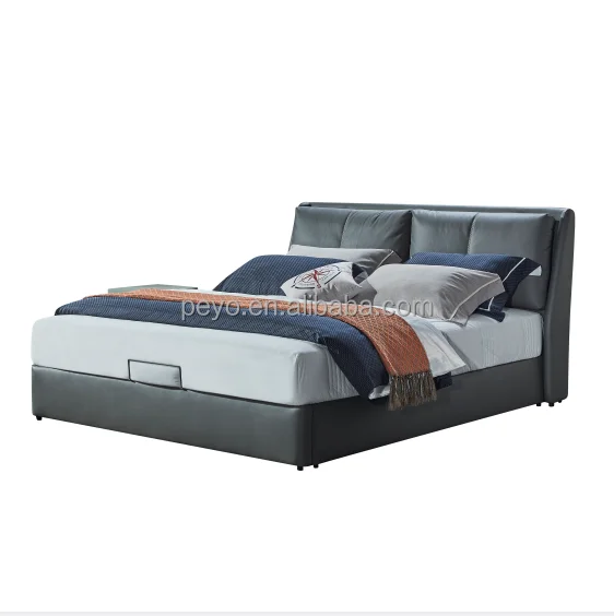 أثاث غرفة نوم جلد البقر الهيدروليكية سرير تخزين الإطار Buy أثاث غرفة نوم الهيدروليكية سرير تخزين إطار الفاخرة الملك حجم غرفة نوم الأثاث السرير Product On Alibaba Com