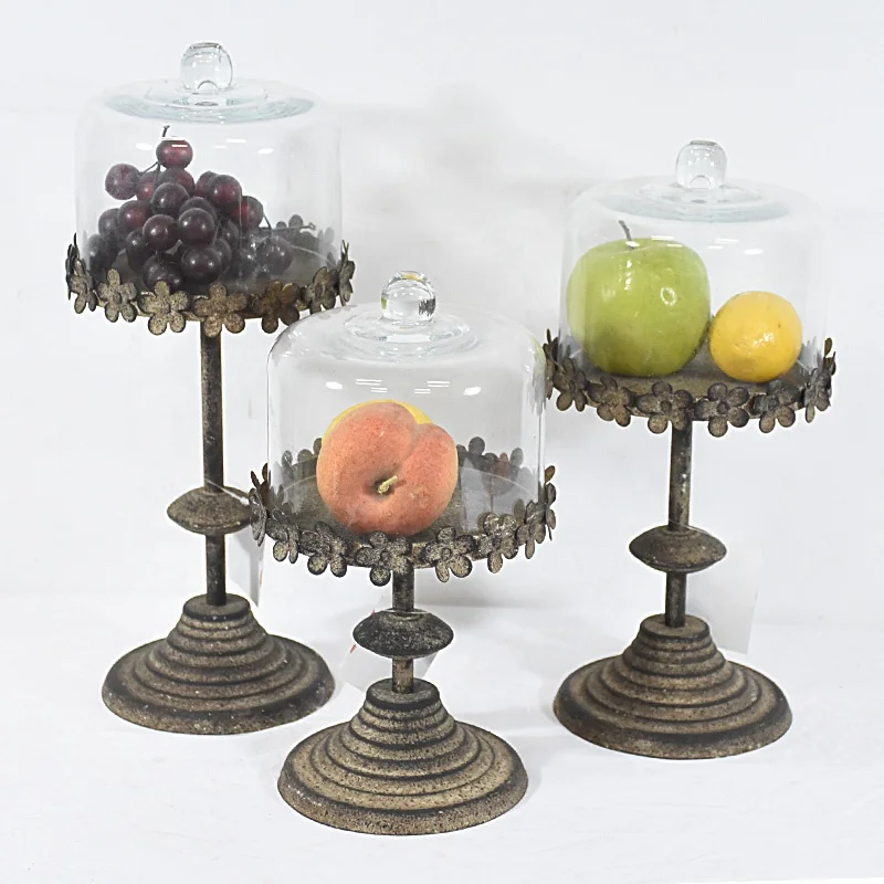 Vintage Heavy Lead Crystal Glass Domed Cake Stand | Tramps UK