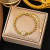 bracelet rond coquillage blanc gold-7