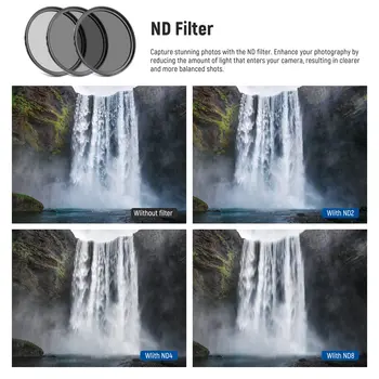 NEEWER Close up Camera Len Filters(+1/+2/+4/+10) 49mm ND/CPL/UV/FLD/Close up Filter and Lens Accessories Kit with ND2 ND4 ND8 detail image