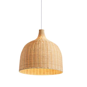 Vintage Lights Round Rattan Woven Restaurant Lights Bamboo Lampshade Country House Chandelier Ceiling Pendant Lights Rattan Lamp