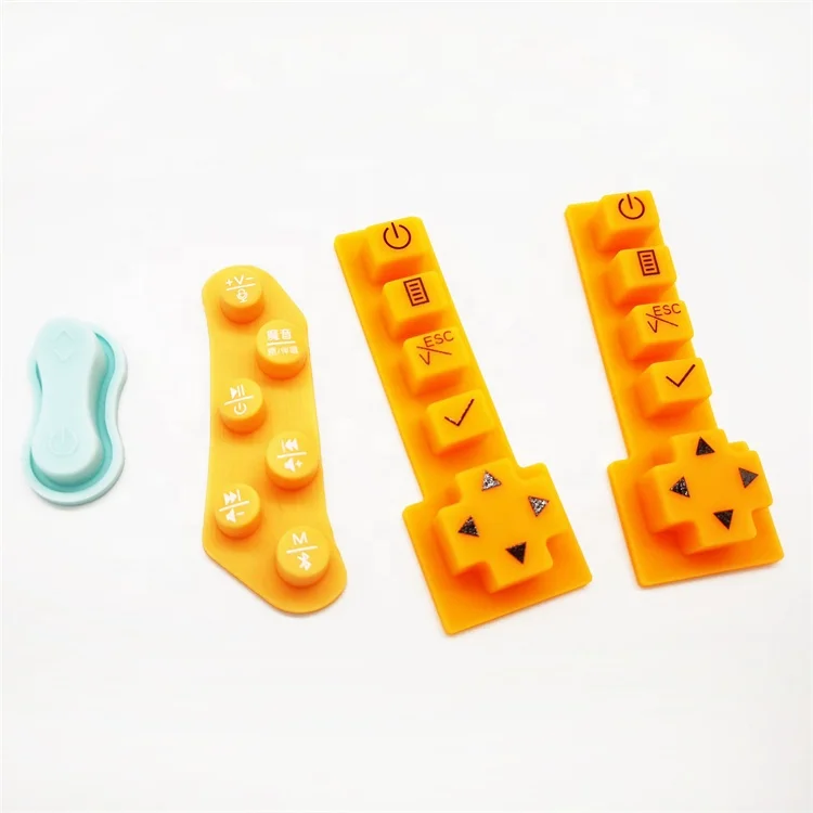 Silicone Rubber Push Button Remote Controller Conductive Silicone Button with Custom Cutting Processing Service