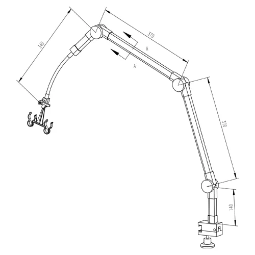 WEIYE Medical Articulated Arm  ECG Cable Arm Breathing Ventilator Circuit Holding Arm