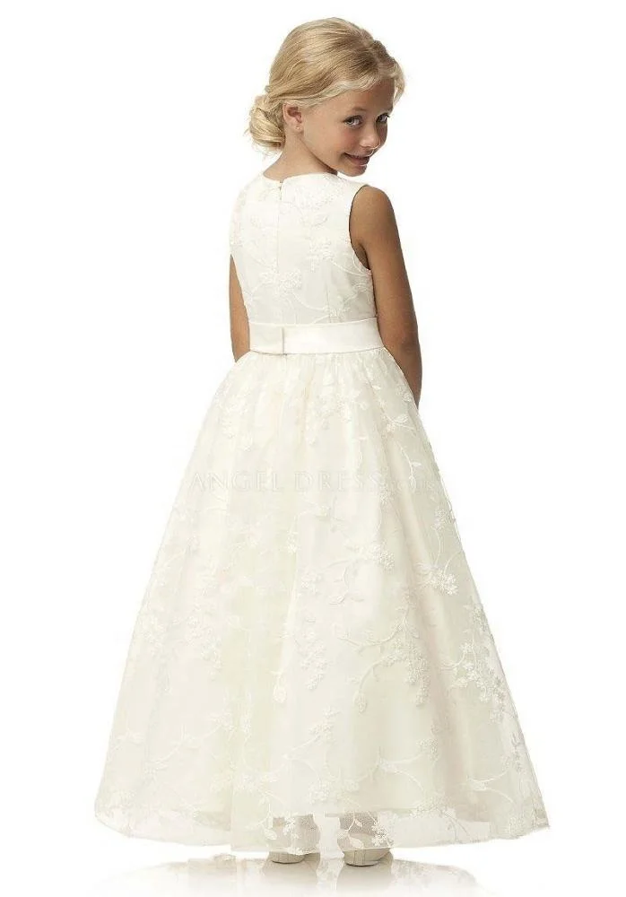 
 2018 платье трапециевидной формы; Платье для первого причастия для девочек От 2 до 12 лет длинное кружевное платье для девочки, держащей букет невесты на свадьбе  