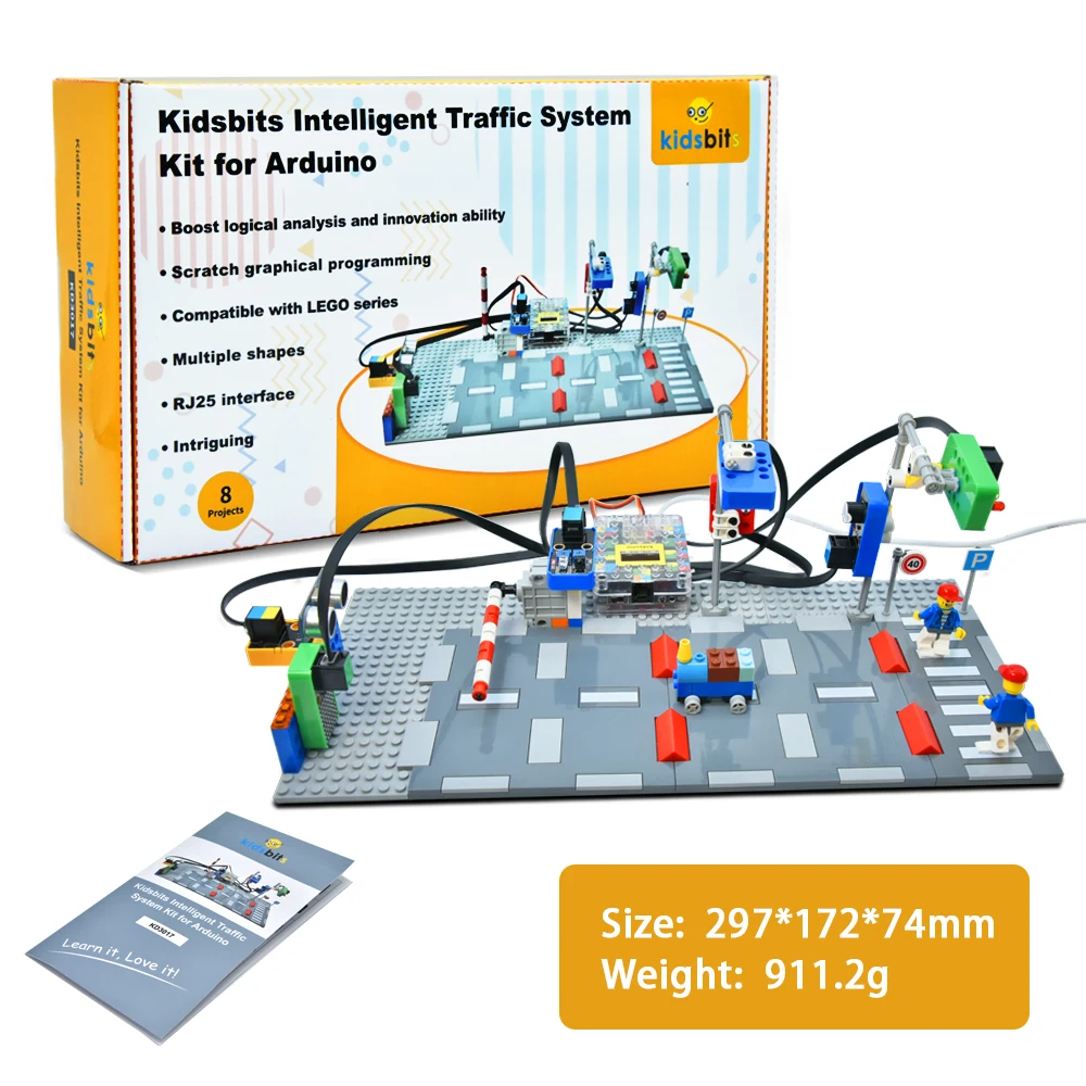 Kidsbits Intelligent Traffic System Kit DIY STEM Education Building Blocks Kit for Arduino