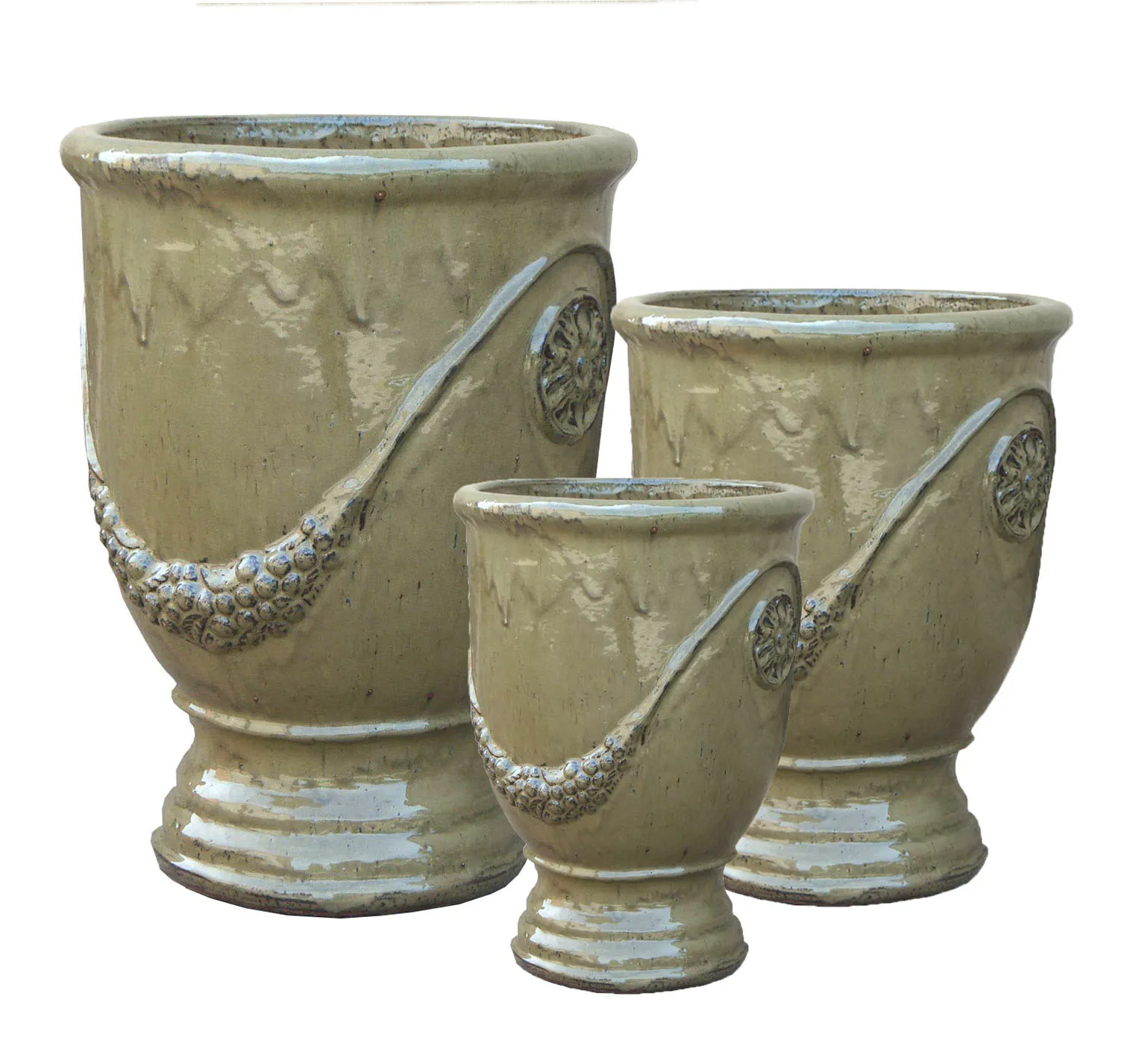 Wholesale European-Style Glazed Ceramic Flower Pots Outdoor Designed for Home & Nursery for Floor Planting in Garden or Room