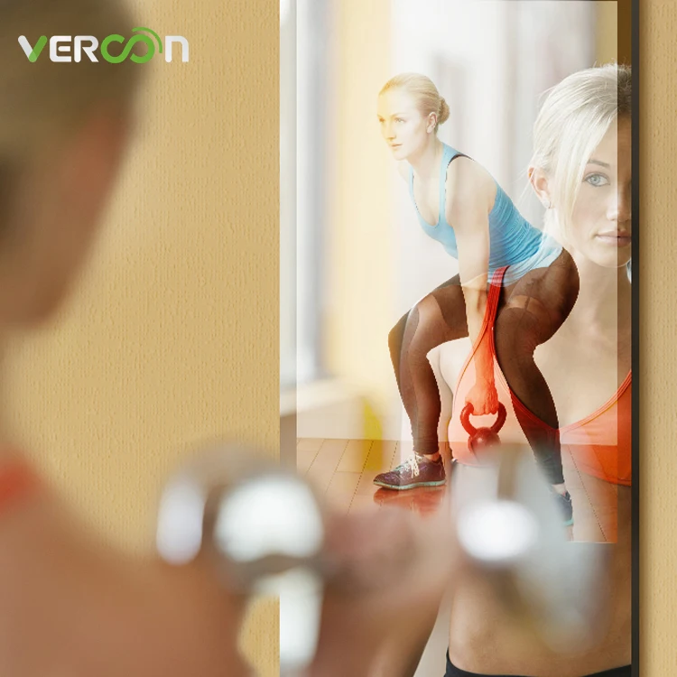 Новинка, Лидер продаж, интеллектуальный зеркальный дисплей, двигатель постоянного тока, умное зеркало для фитнеса, тренажерного зала