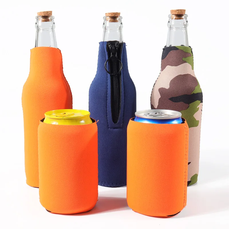 12 oz luminous beverage stitchec bottom neoprene beer bottle sleeve can cooler holder and beer holder insulated