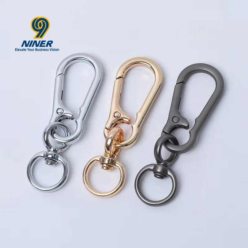 Lead alloy keychain electroplated horseshoe buckle 8-shaped mountain climbing buckle combination men’s anti lost car keychain