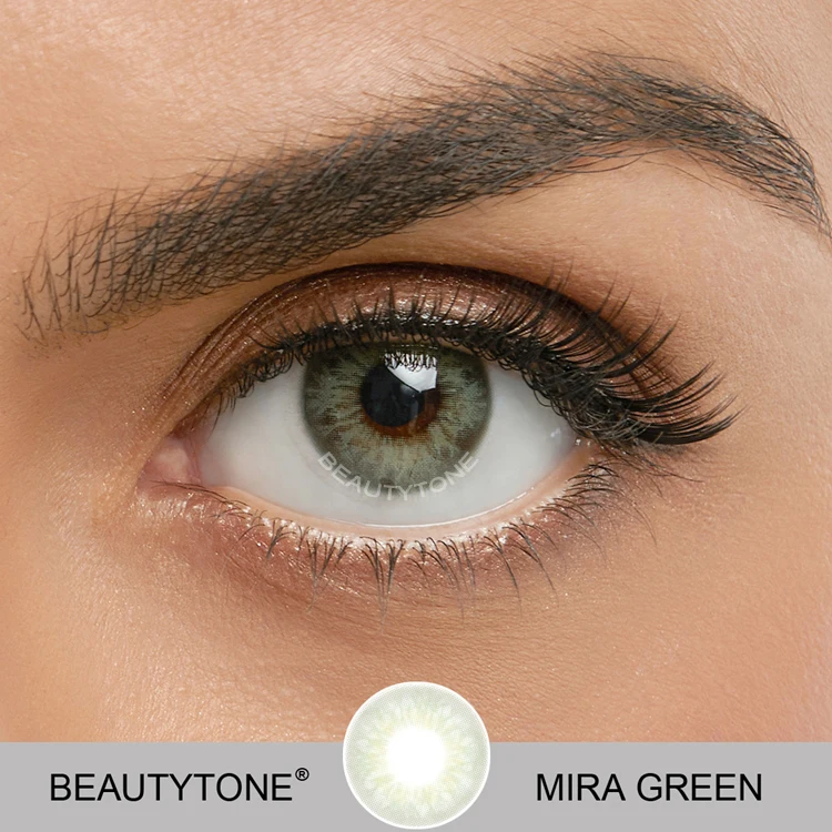 Косметические цветные контактные линзы BeautyTone Mira коричневый 14 диаметров