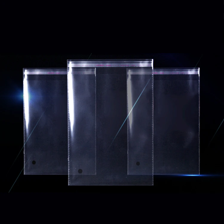 Transparent Cellophane Clear Polybag  Plastic Self Adhesive OPP Bag in Stock Size