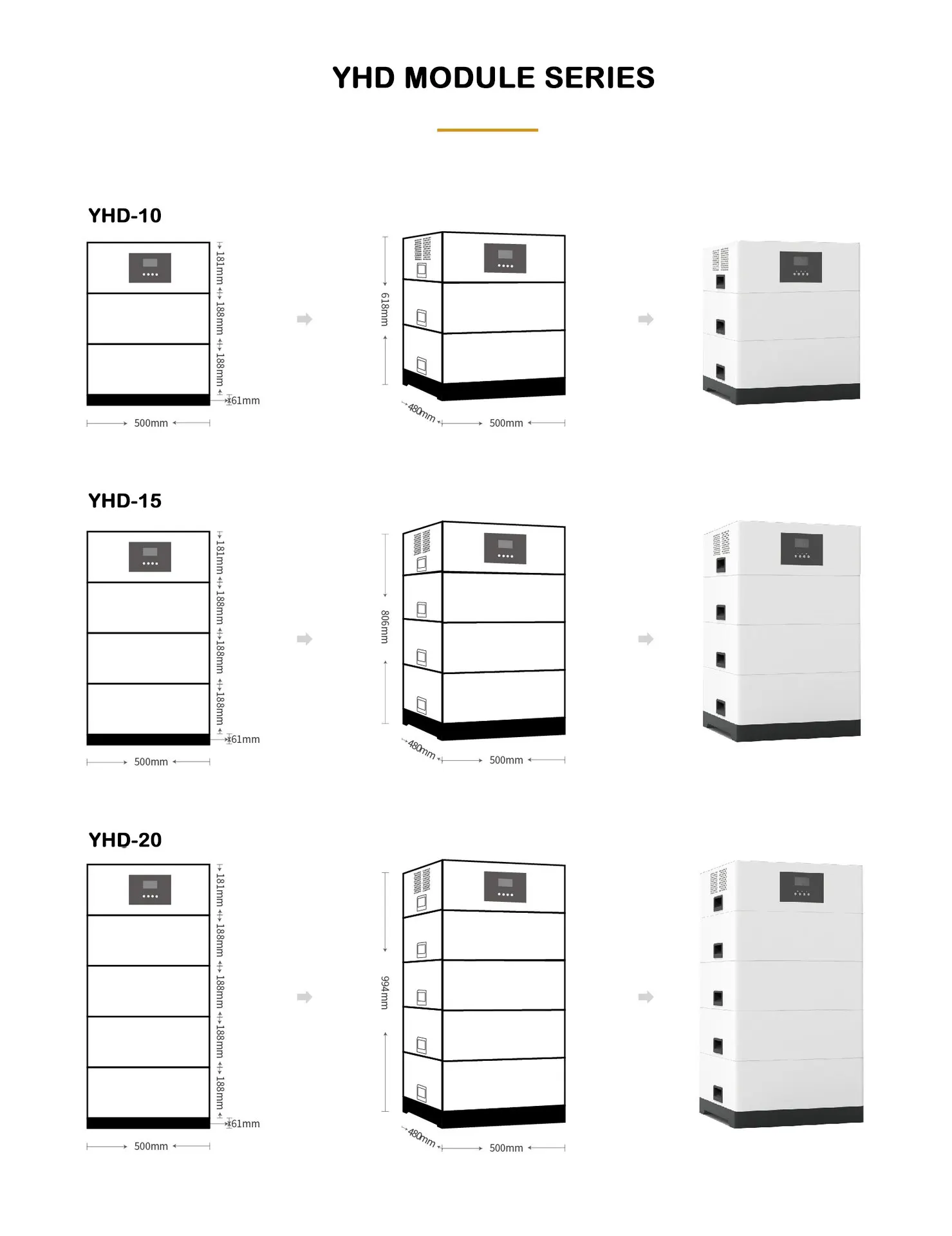Hayoen 10kwh 20kwh Lifepo4 48v 200ah Stackable Solar Battery Pack Bms