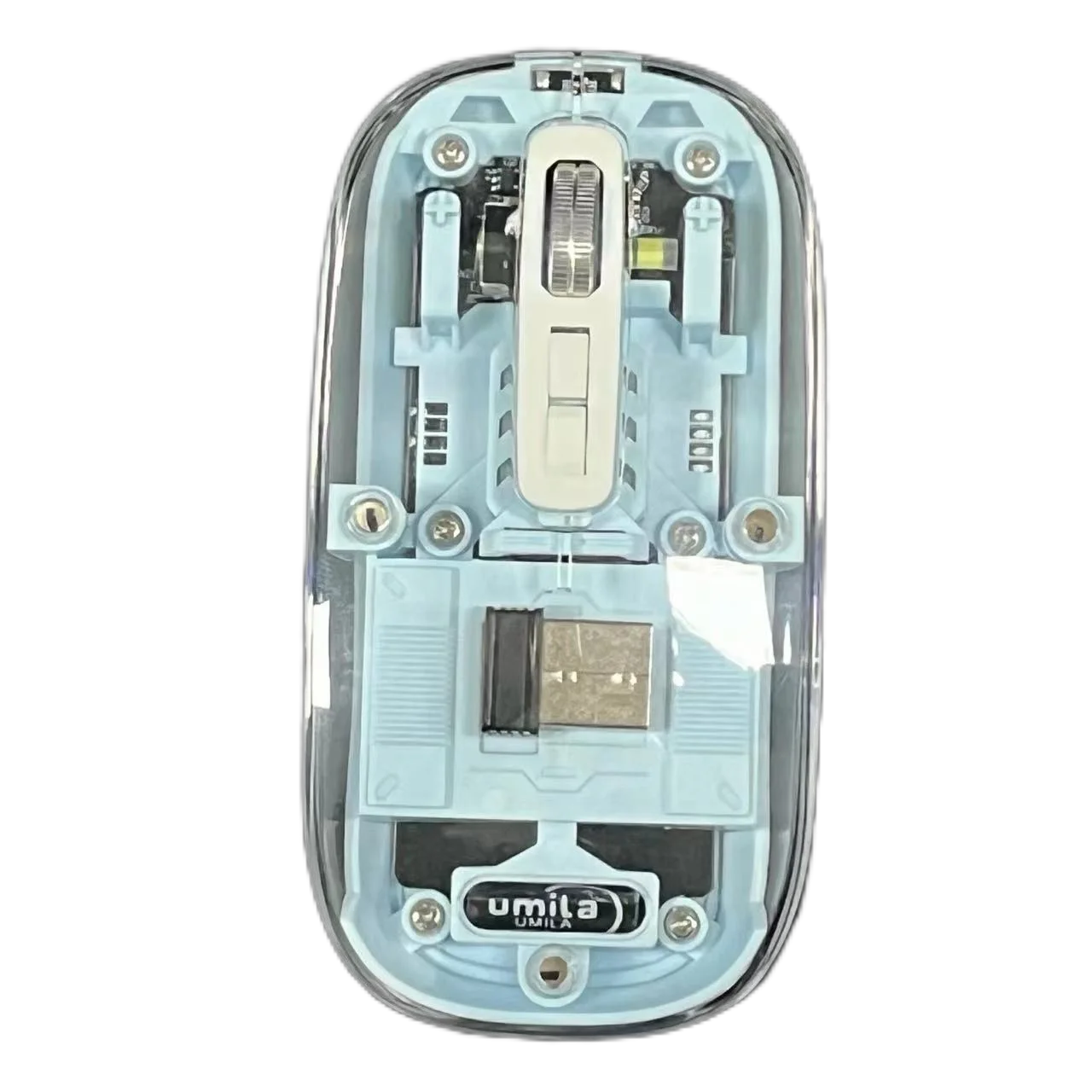 Transparent Magnetic Wireless Bluetooth Three-mode Mouse Charging Silent Mouse Desktop Laptop Universal Wireless Mouse