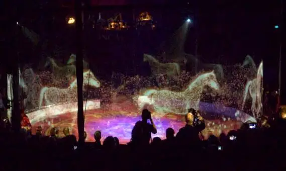 Invisible 3D Holographic Mesh Projector Screen for Stage 4:3/16:9 Formats Outdoor Projection Frame Hologram Style
