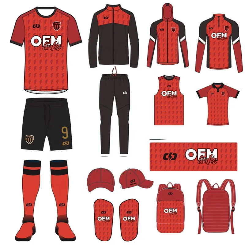 Sublimation Soccer Wear Soccer Jersey Sets for Men's Practice  Custom Football Sportswear Soccer Team Uniform