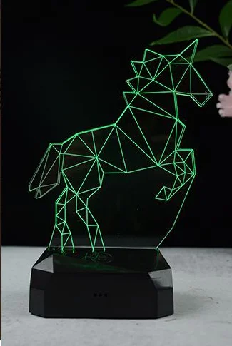 Rechargeable Night Lamp RGB Remote Control Children Night Light 3d Bedside Lamp 3d Optical Illusions Led Night Lamp