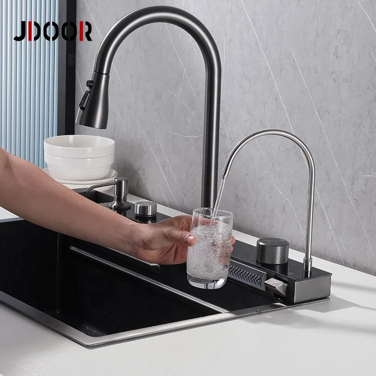 Jdoor Popular Large Single Slot Multifunction Sink Anti Scratch Led