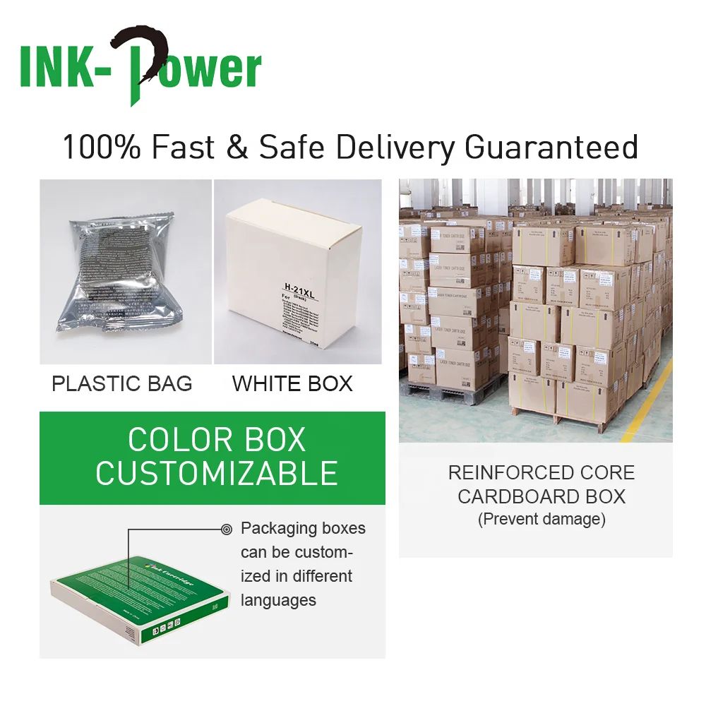 INK-POWER 67 XL 67XL Premium Black Remanufactured Color Inkjet Ink Cartridge for HP HP67 HP67XL Deskjet 1200 2255 2330 Printer