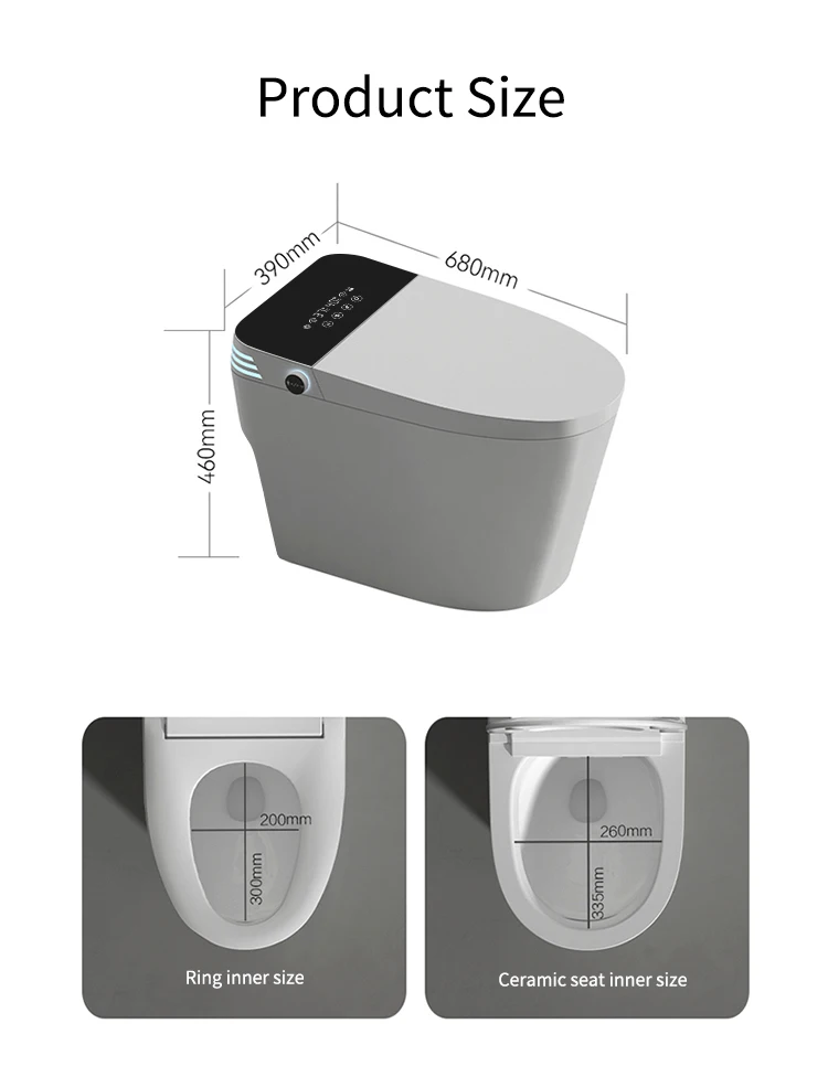 product mubi floor mounted wc intelligent closestool bathroom one piece electric automatic flush bidet toilet tankless smart toilet-57