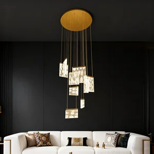 JACKSUN Minimalist Aluminum LED Pendant Light Chandelier Modern Simple High-end Island Dining Pendant Lamp