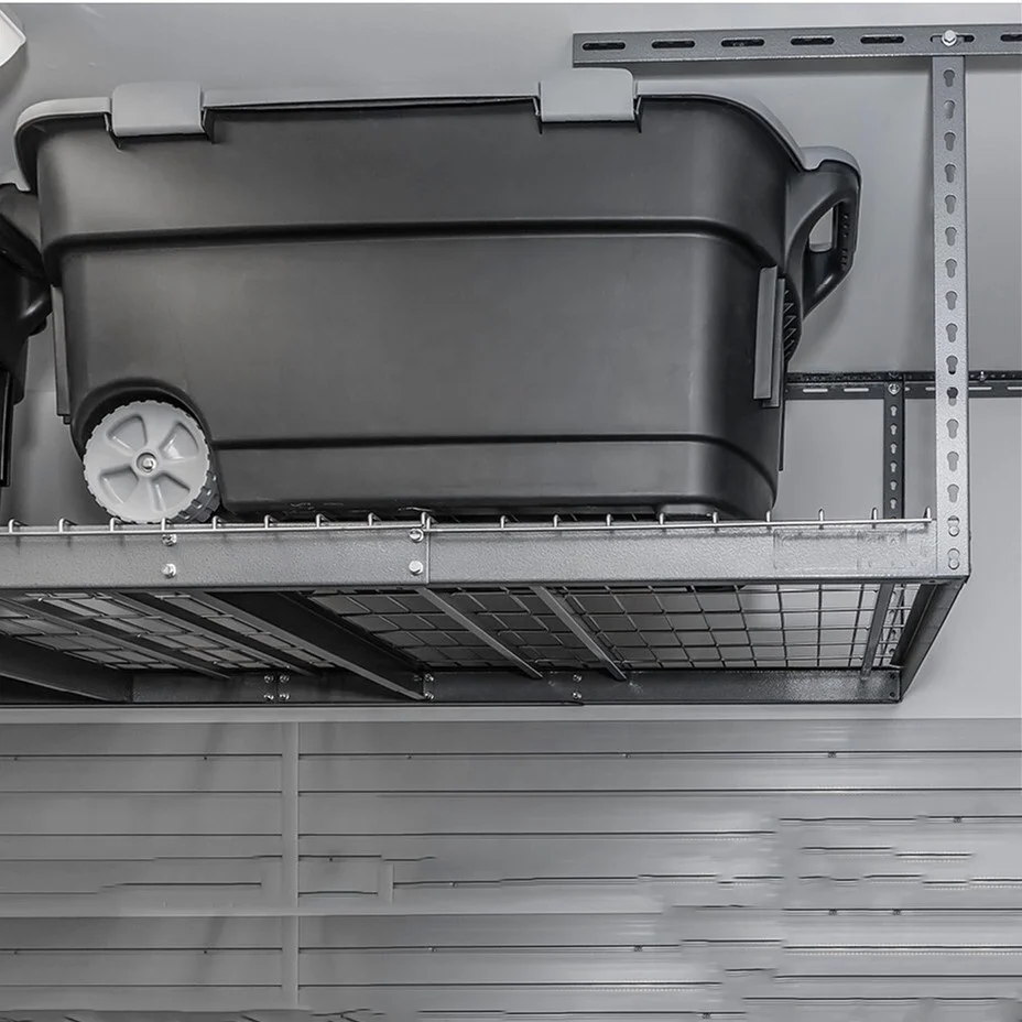 4x8 Overhead Garage Storage Rack Adjustable Ceiling Mounted Shelving System