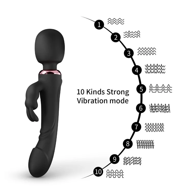 3 in 1 Rabbit Toy Stimulator AV Wand Vibrator Massage G Spot Dildo Vibrator Fairy Vibrator Toys for Women