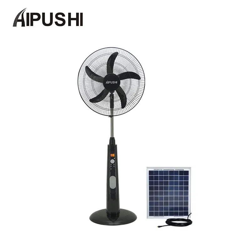 Rechargeable Solar Powered Stand Fan 16 18 Inch Ac Dc Solar Charging Pedestal Fan 9797