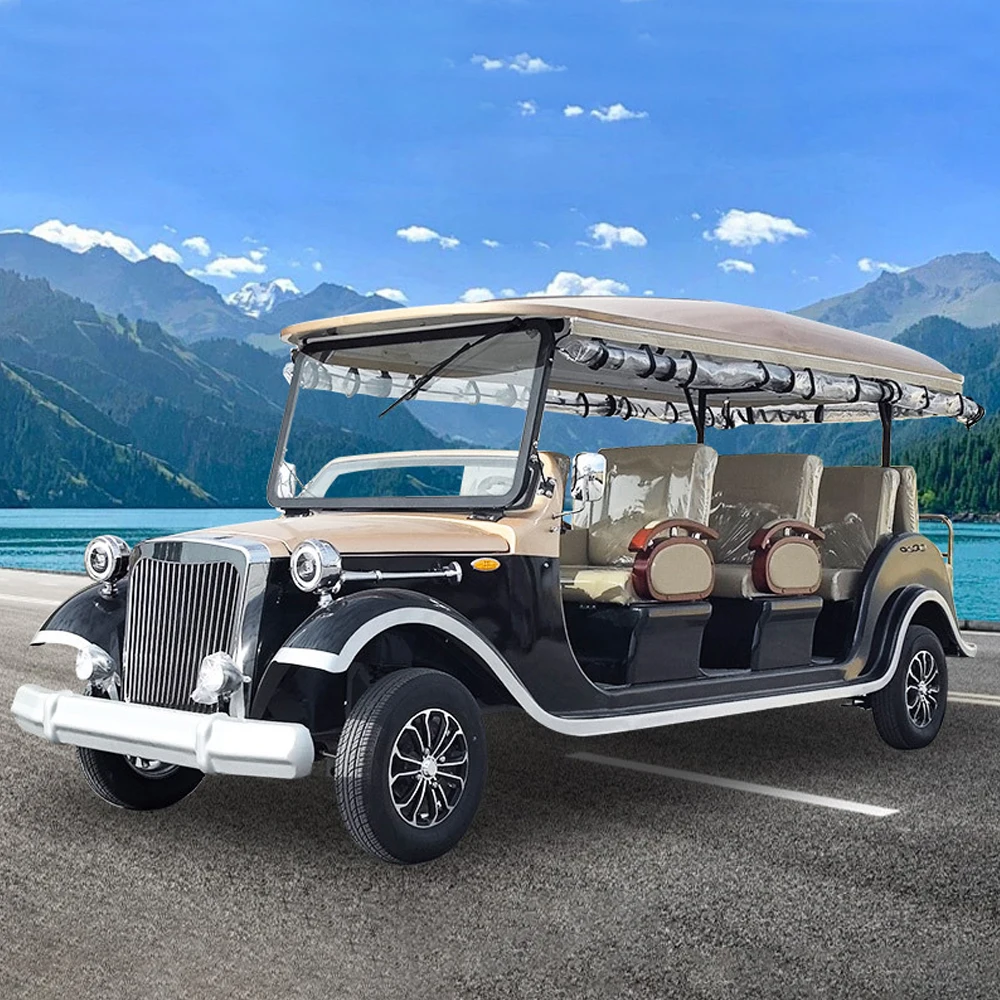 Custom Color Low Prices 72v Hotel Resort Using Electric Vintage Car 8 Seater For Sale