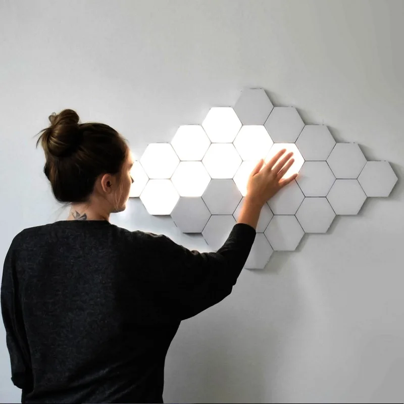 Factory Wholesale Touch Sensitive Quantum Light Creative DIY Wall Smart Hexagon Modular Led Night Light Honeycomb Light