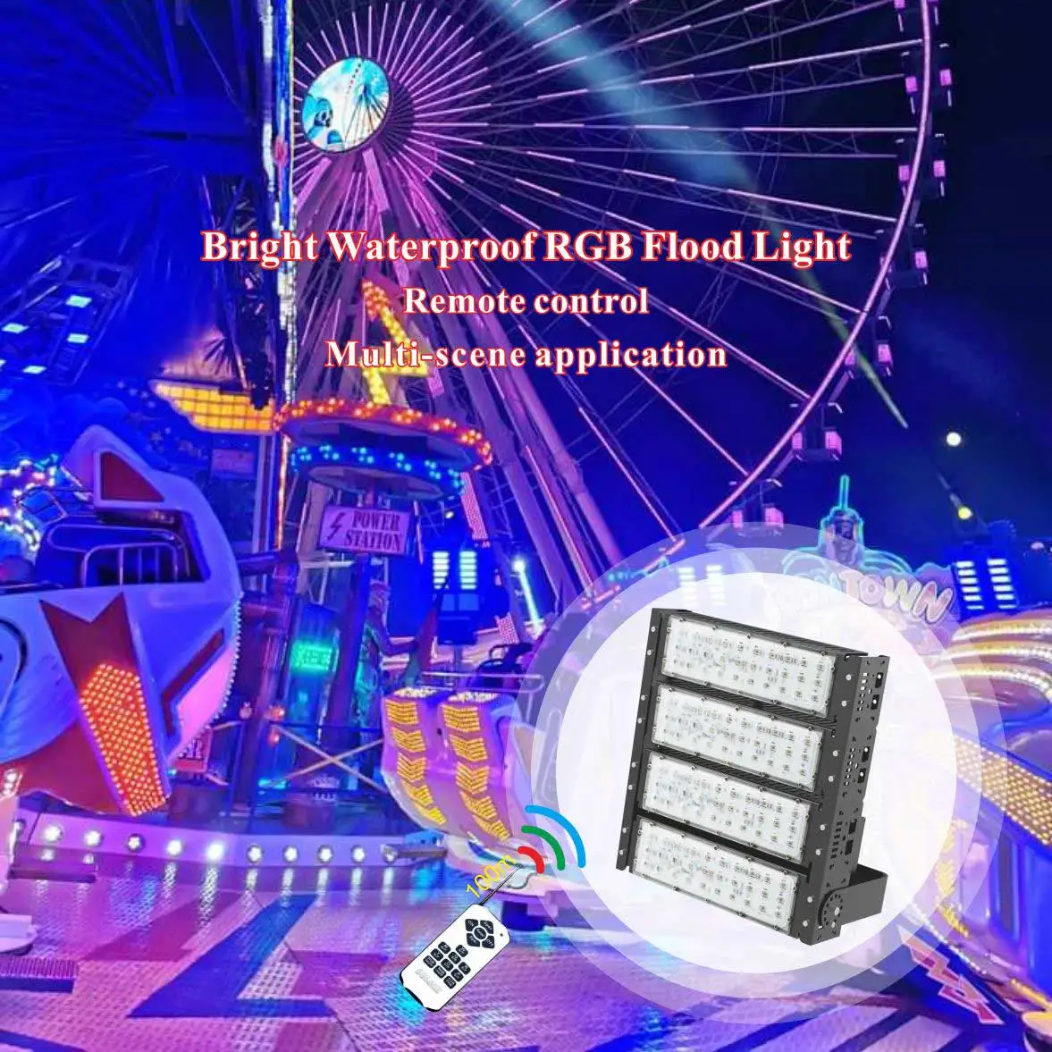 Aglare High Quality Ip65 Dmx Rgb Floodlight 200 Watt 300w Led Tunnel Light